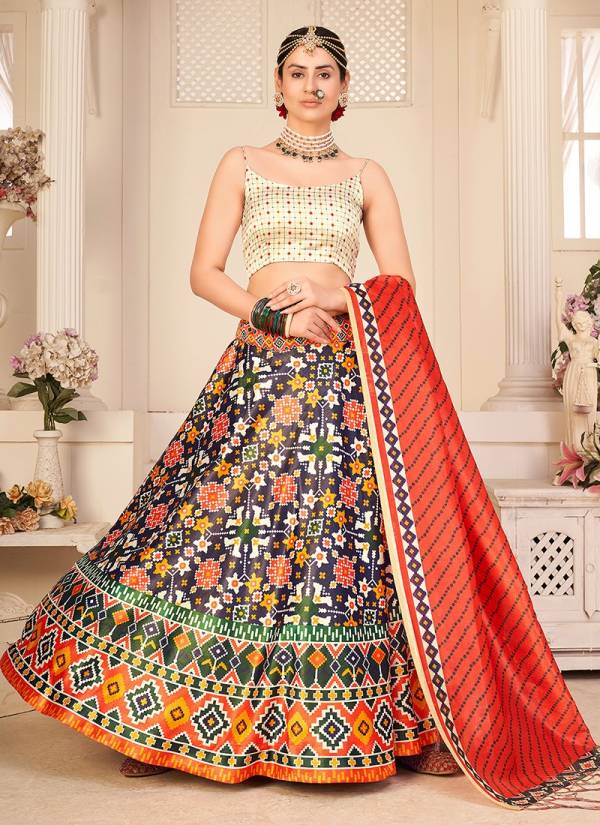 Kf Floral 3 New Exclusive Festive Wear Silk Printed Lehenga Collection